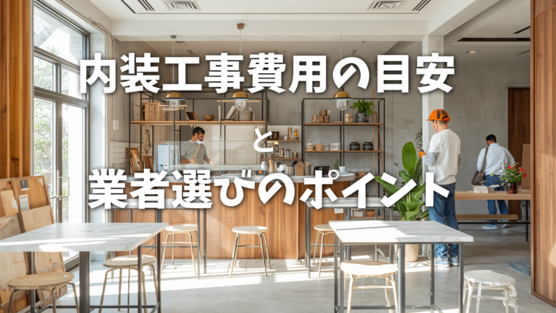 内装工事費用の目安と業者選びのポイント