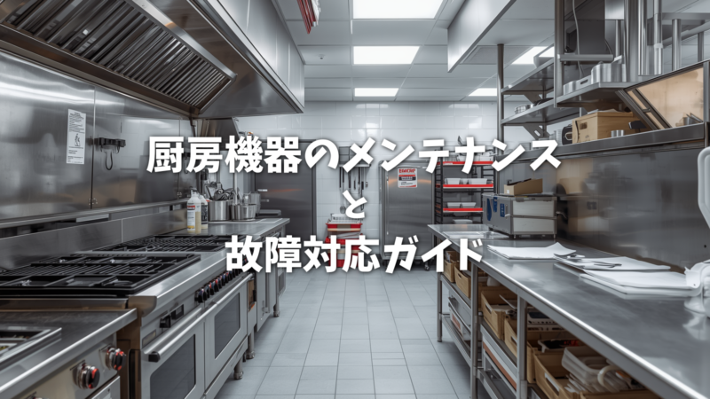 厨房機器のメンテナンスと故障対応ガイド