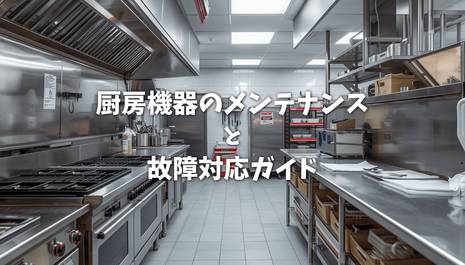 厨房機器のメンテナンスと故障対応ガイド