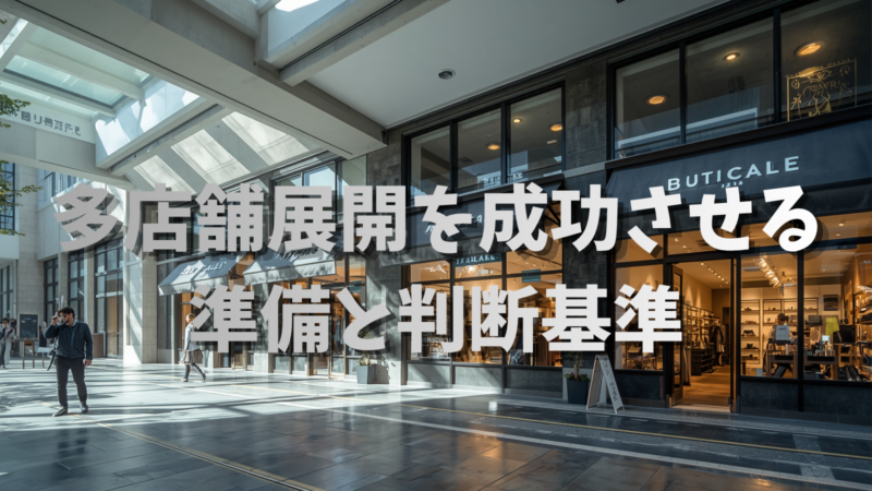多店舗展開を成功させる準備と判断基準