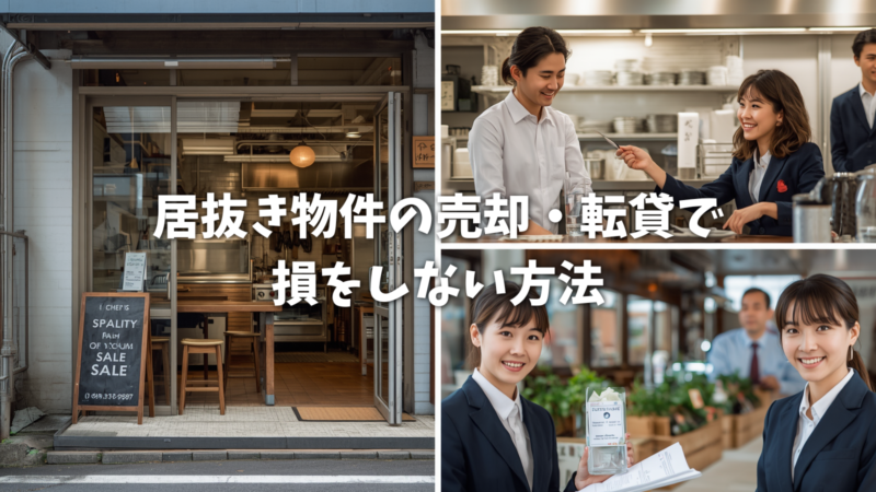 居抜き物件の売却・転貸で損をしない方法