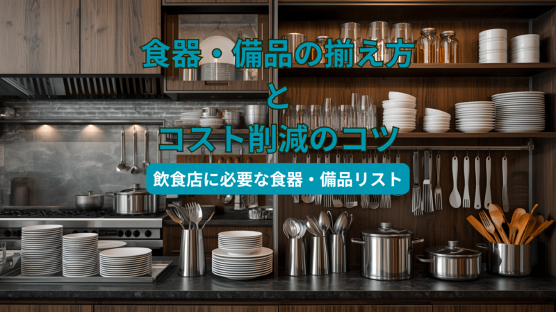 食器・備品の揃え方とコスト削減のコツ
